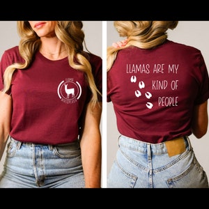 Lama Flüsterer T-Shirt Lamas sind meine Art von Menschen T-Shirt Unisex Kurzarm T-Shirt