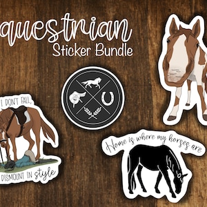 Equestrian Sticker Bundle Horse Lover Gift Customizable Sticker Included