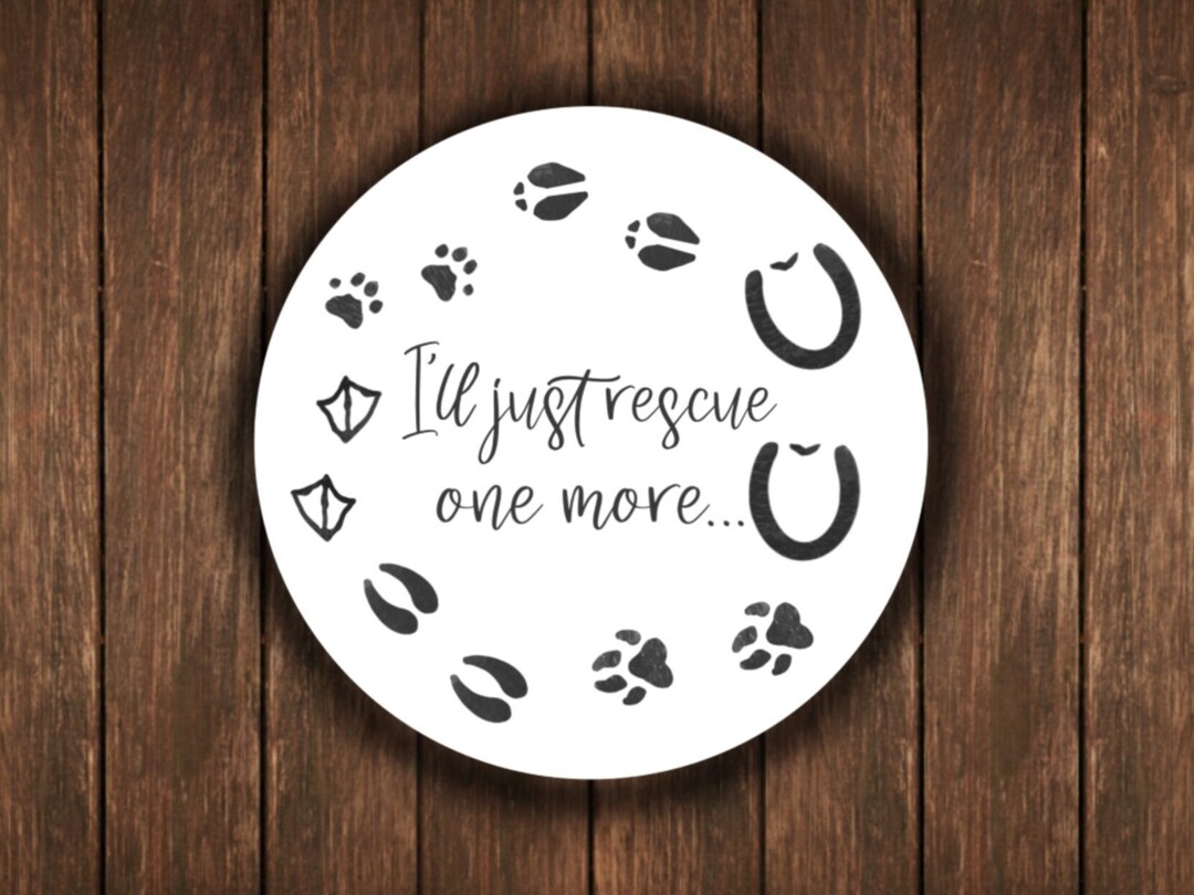 Water Rescue Sticker Animal Prints Vinyl Sticker, Rescue Collection, Rescue Decal, Support ...