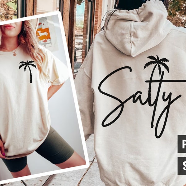 Salty SVG, Trendy Summer SVG, Salty Summer svg, Beach svg, Palm summer svg, Summer Vibes png, Trendy Tshirt Design png