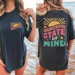 Sunshine State Of Mind Png Svg, Retro Summer Png, Sunshine Svg, Preppy Summer Png, Summer Sublimation Design
