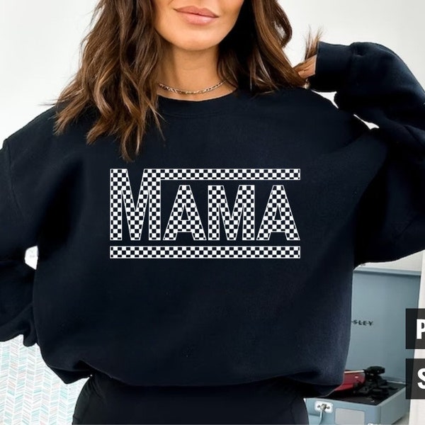 Checkered Mama SVG/PNG, Mama shirt designs, Mama png, Retro Mama png