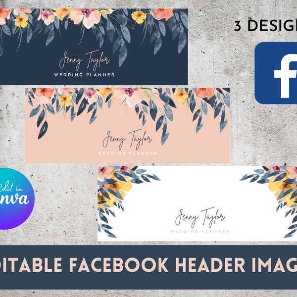 Facebook Timeline Cover Template for Small Businesses | Edit in CANVA, Facebook Cover Photo, Facebook Header, Facebook Banner