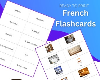 House Rooms and Furniture - French/English Flashcards