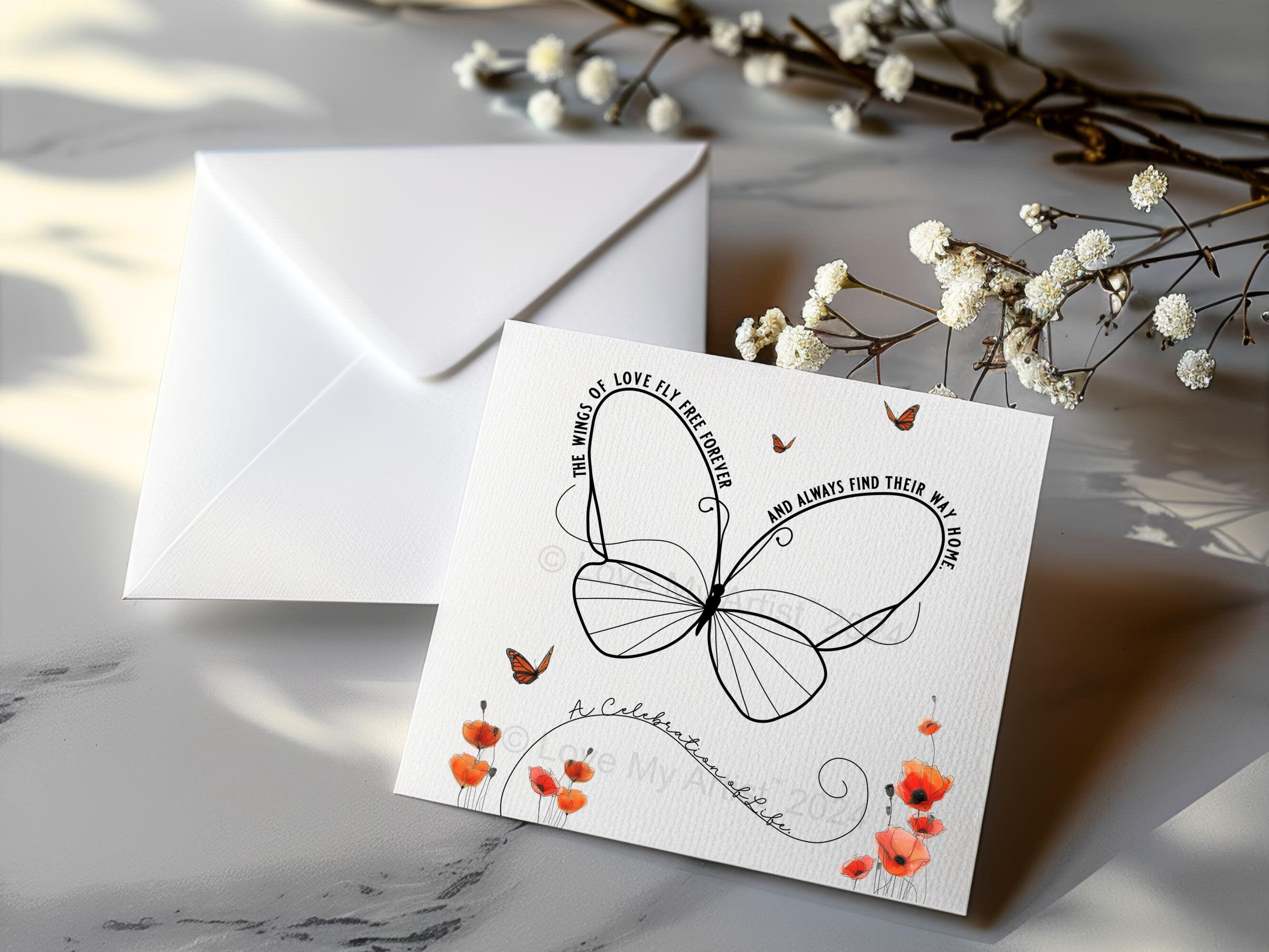 Sympathy Card: Wings of Love Memorial Print (digital Download) - Etsy