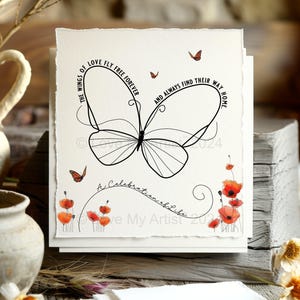 Sympathy Card: Wings of Love Memorial Print (digital Download) - Etsy
