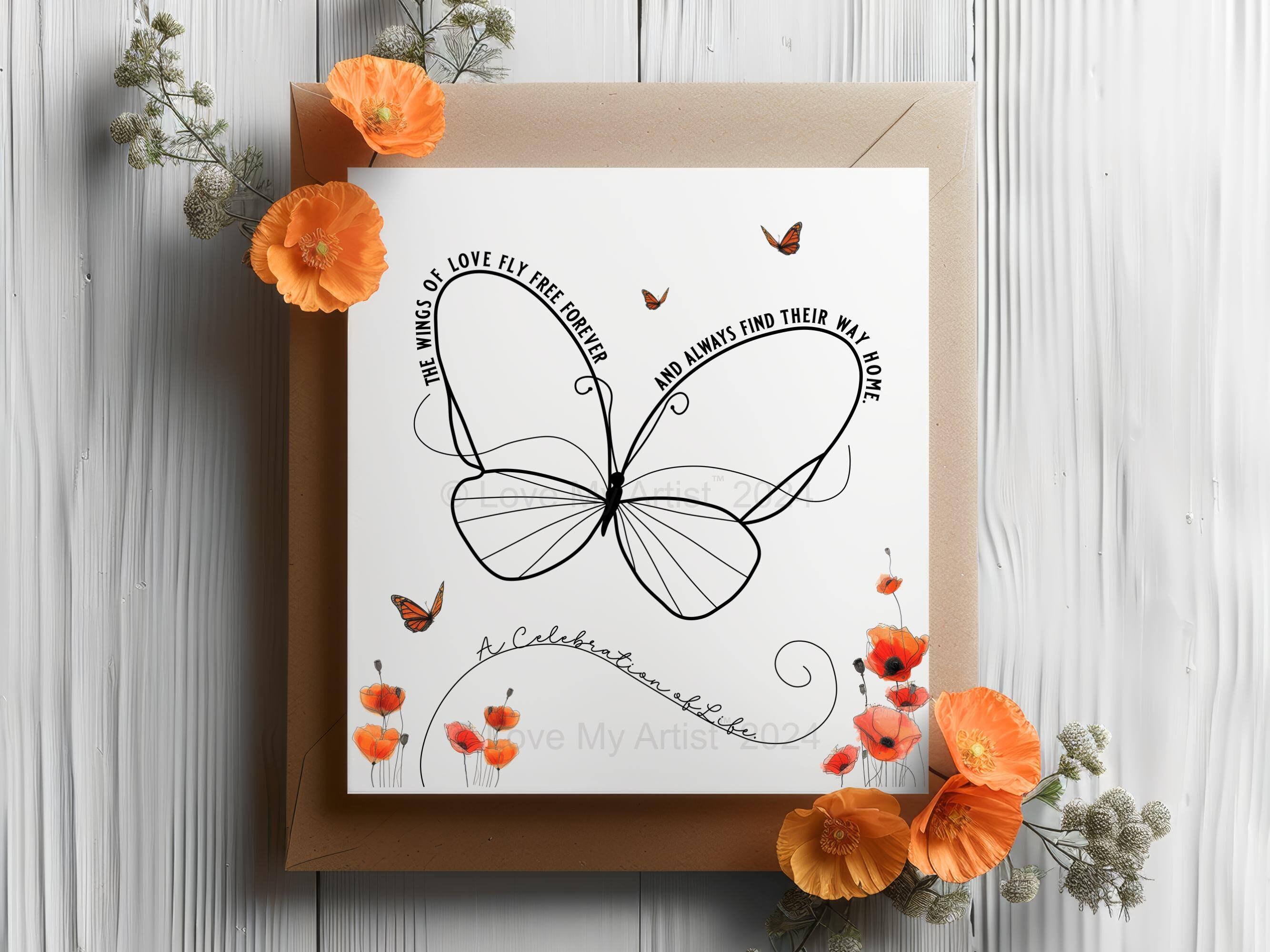 Sympathy Card: Wings of Love Memorial Print (digital Download) - Etsy