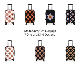 Luggage Small Carry On Bag - Choose from 7 One of a Kind Designs -  Hard Shell, 360º Rolling Spinner Wheels, Adjustable Handle