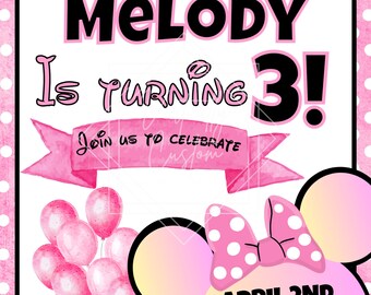 Minnie Inspired Invitation