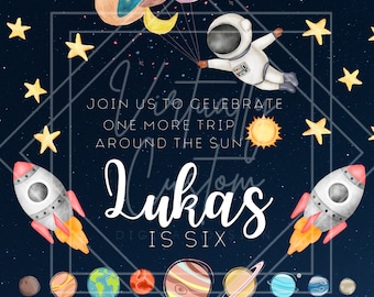 Outer Space Birthday Invitation