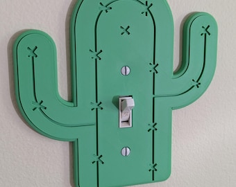 3D Printed Toggle Switch Cover - Cactus