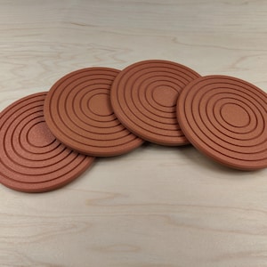 Modern 3D-Printed Geometric Coaster - Circular Pattern