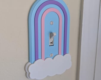 3D Printed Toggle Switch Cover - Multicolor Rainbow
