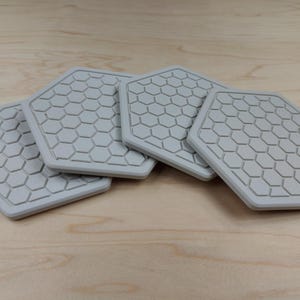 Modern 3D-Printed Geometric Coaster - Hex Pattern