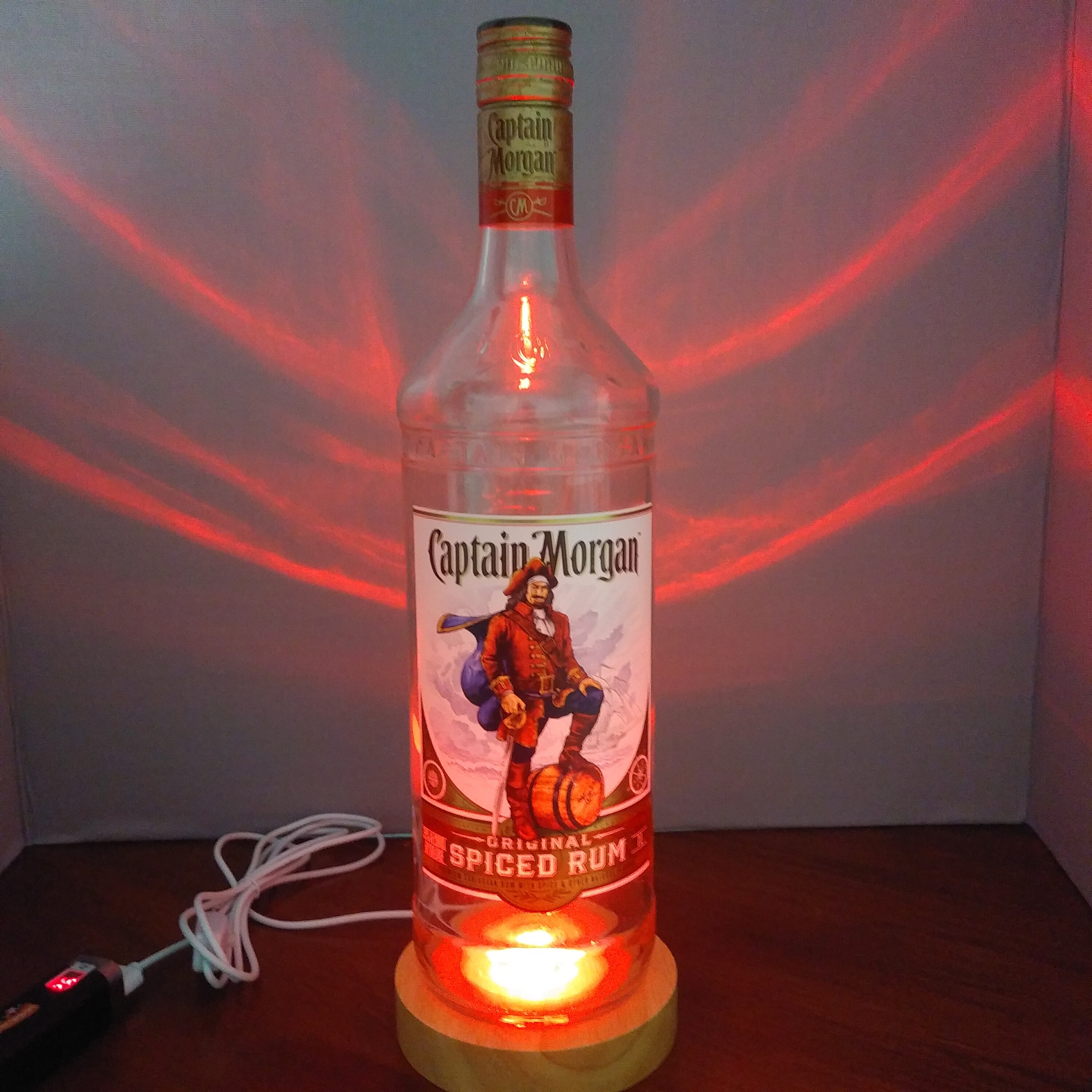 Captain MORGAN RUM , LED Light Bottle , Only 1 Botella De Run