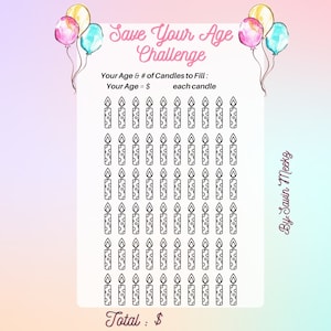 Save Your Age Savings Challenge: A5 A6 A7 Budget Planner (Digital Download)