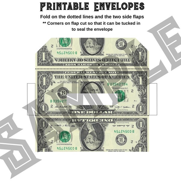 Digital Download Printable Envelope, Cash Envelopes, Print at Home Envelope, Budget Accessories, Cash Stuffing, Real Money Envelopes