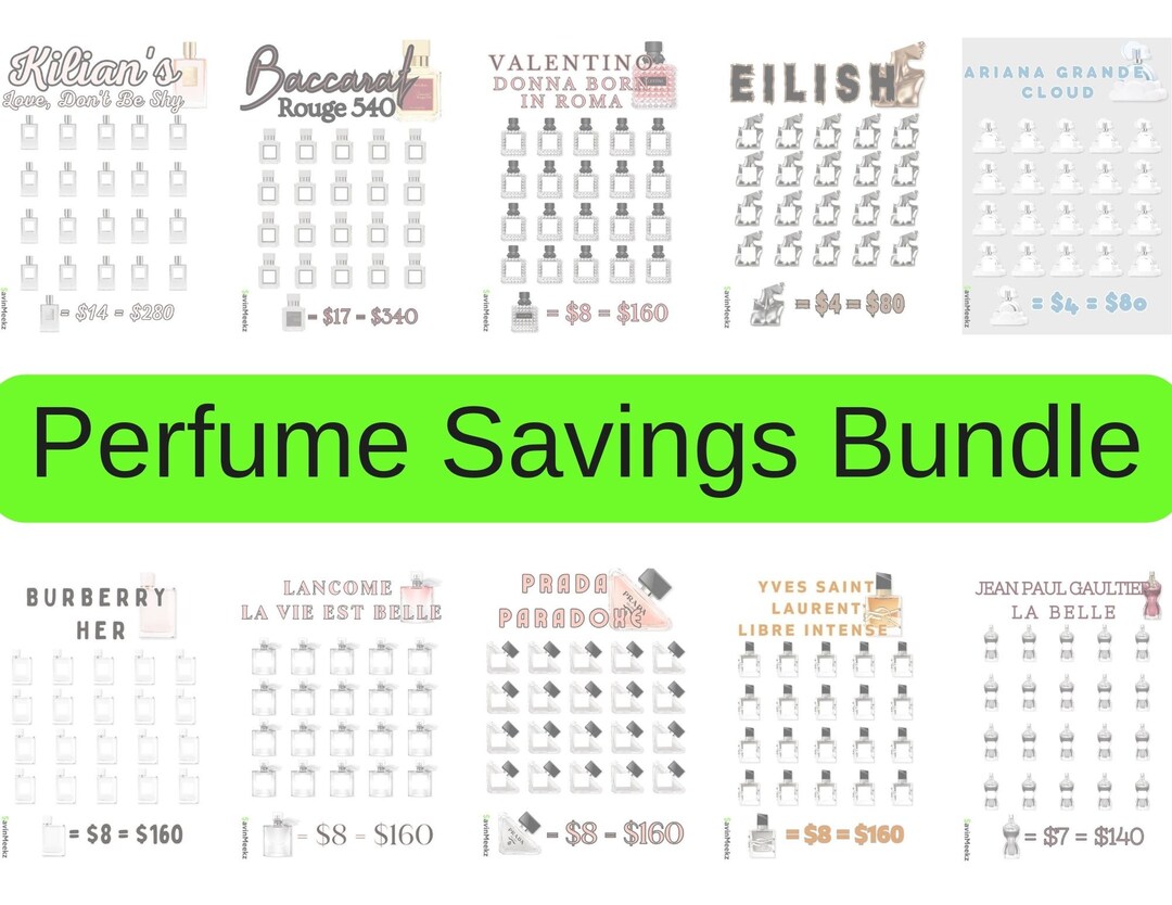 Digital Download Perfume Savings Bundle, Savings Challenge, Savings ...