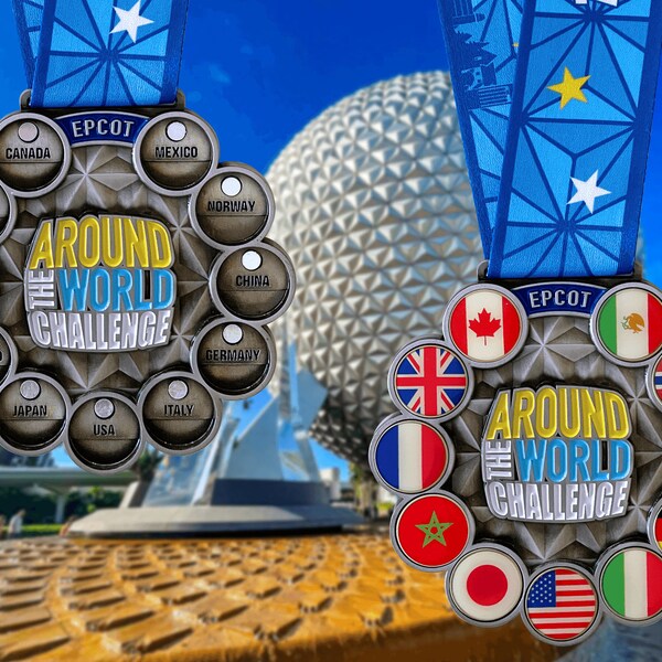 EPCOT Challenge Passport Medal: Drink Around The World for Disney birthdays, Disney bachelorette, Disney bridal parties, Disney weddings