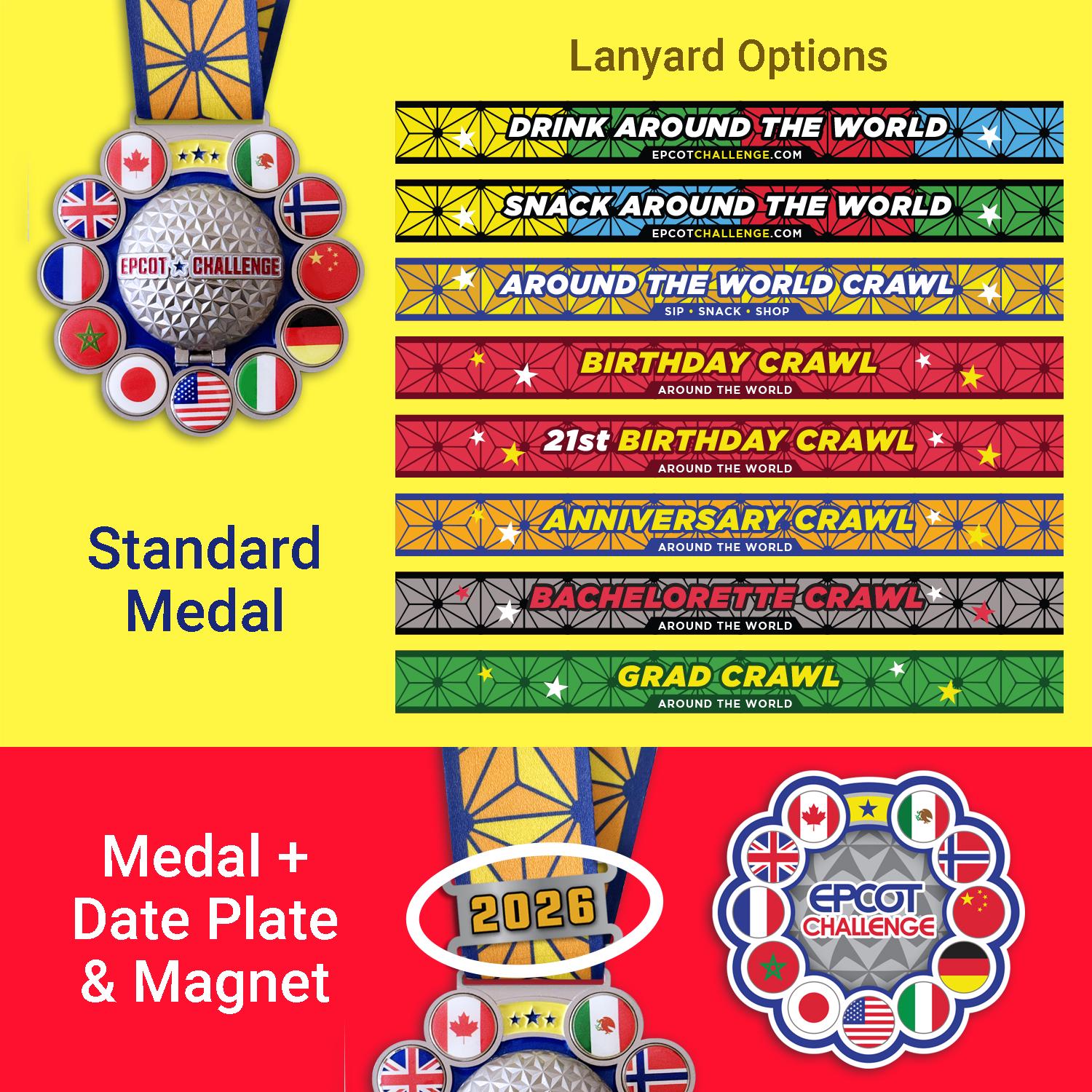 Drinking Around the World EPCOT Challenge Passport Medal