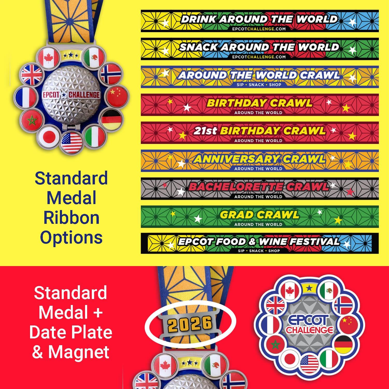 EPCOT Drinking Around the World Challenge Passport Medal | 11