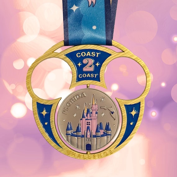 Disney Coast to Coast Challenge Medal | Disneyland & Disney World