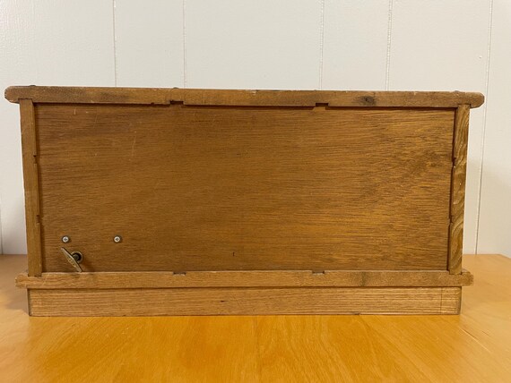 Rare Extra Large Midcentury Solid Wood Jewelry Bo… - image 3