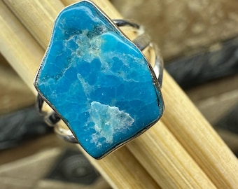 Natural Sleeping Beauty Turquoise 925 Solid Sterling Silver Ring Size 8