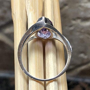 Natural 2ct Purple Amethyst 925 Solid Sterling Silver Ring Size 6, 7, 8, 9 image 3