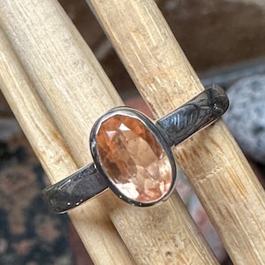Natural Imperial topaz 925 Sterling Silver Men&#39;s Ring Size 6.25, 8.25, 10