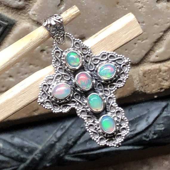 Genuine opal cross deals