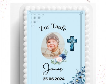 Per battesimo, bellissimo cake topper personalizzabile A 4 o A 5, pirata in cialda o carta fondente, topper in legno