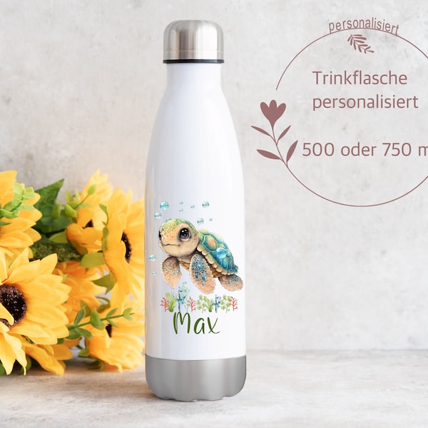 Trinkflasche Schildkröte, gerne personalisiert