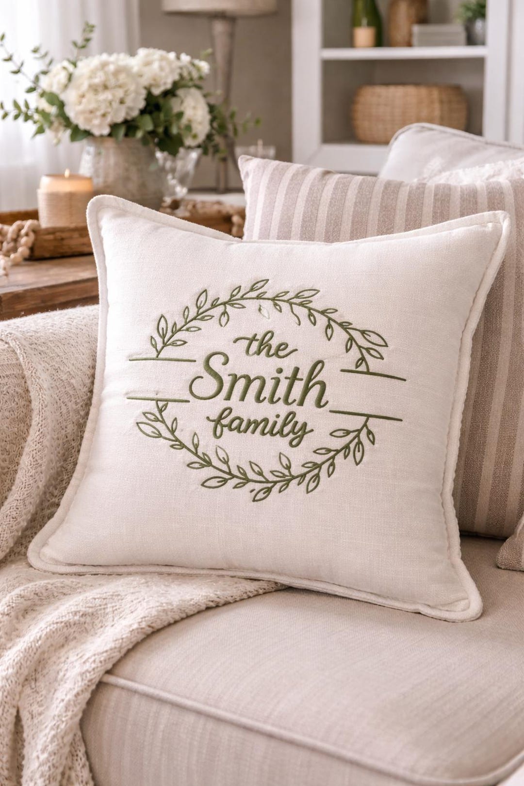 Wedding Family Embroidery Design | Personalized Family Name Embroidery ...