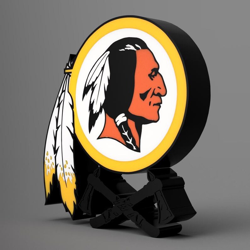 Washington Commanders LED Lightbox Alternate Design Etsy