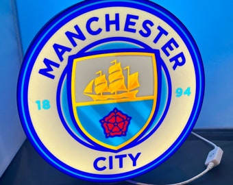 Manchester City FC - Enseigne/Lampe Lumineuse LED