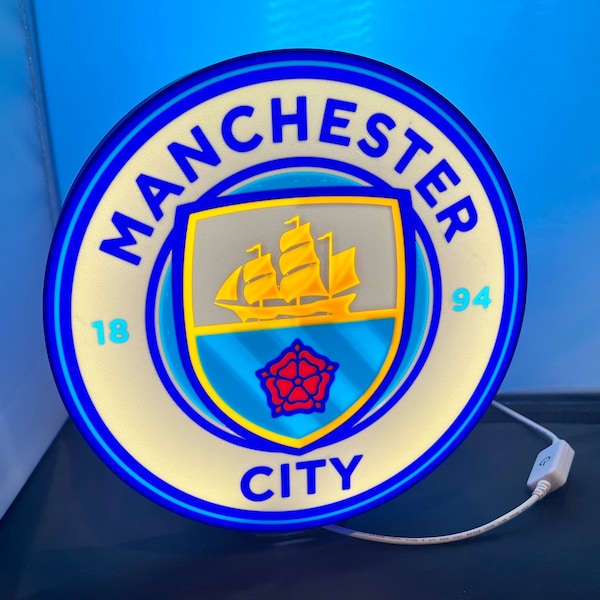 Manchester City FC - LED Lightbox Sign/Lamp