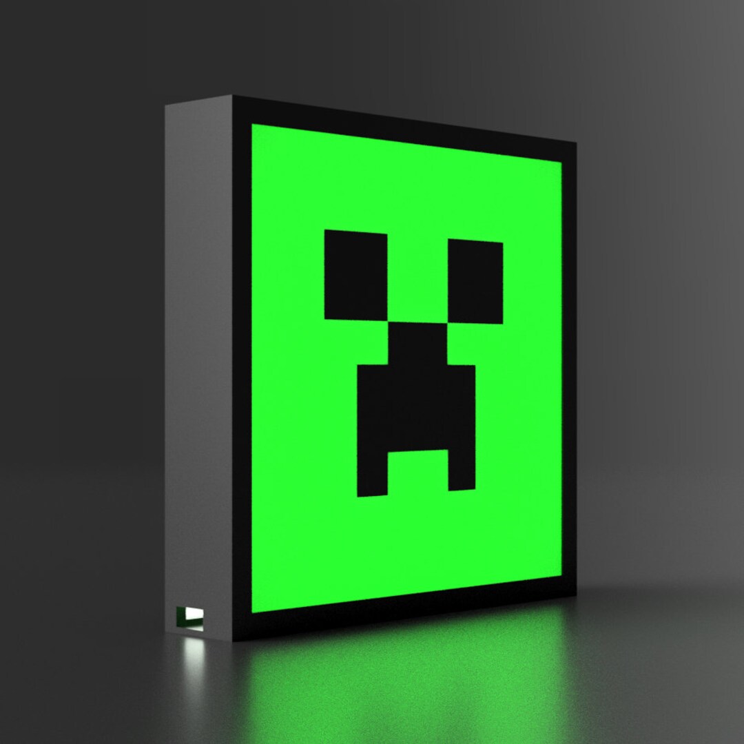 Minecraft Creeper LED Lightbox Sign/lamp Etsy