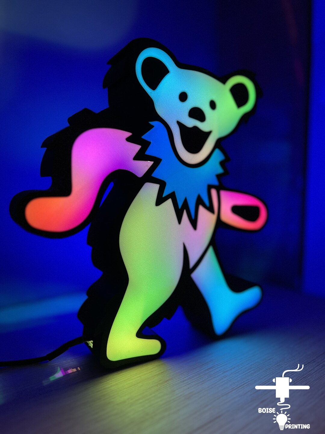 Grateful Dead Jerry Bear LED Lightbox Signlamp Unique Rock and Roll ...