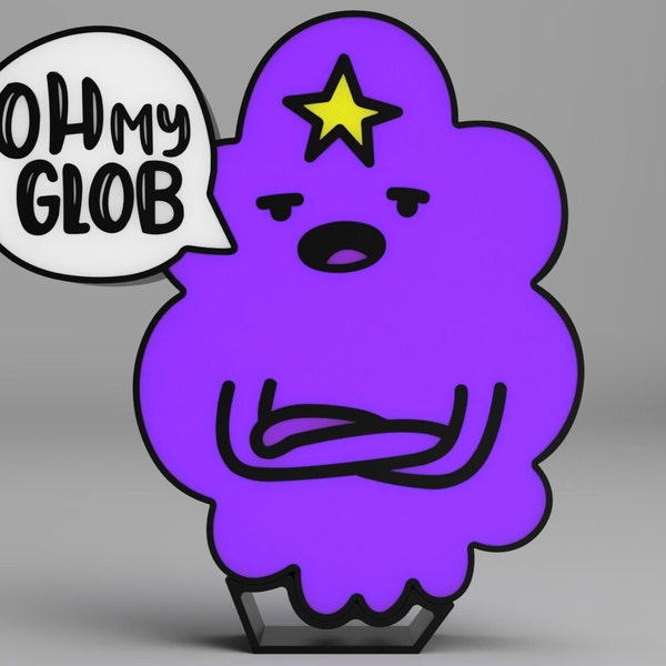 Adventure Time's Lumpy Space Princess "Oh my Glob" LED Lightbox LED Lightbox Lamp/Sign