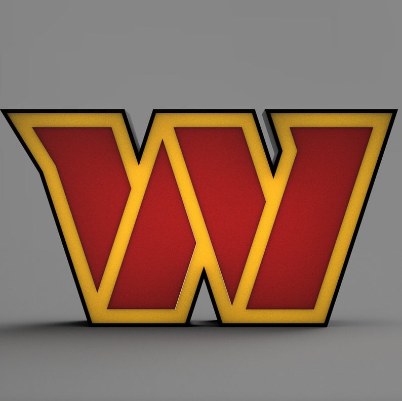 Washington Commanders LED Lightbox Alternate Design Etsy