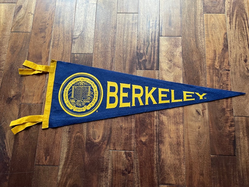 Cal Berkeley Vintage Pennant Etsy