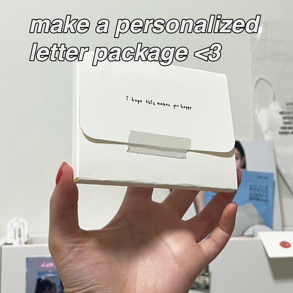 Personalized letter package template for DIY cards *Digital file* to print out!
