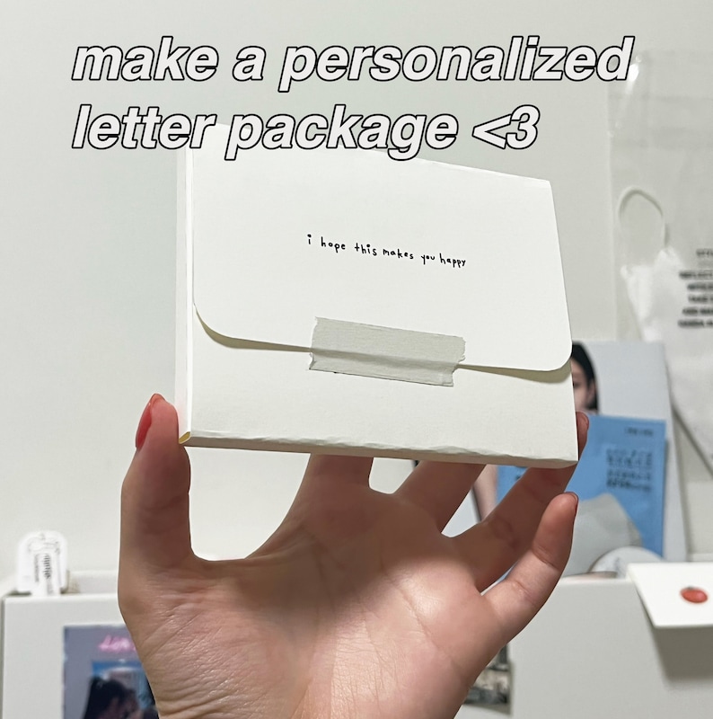 Personalized letter package template for DIY cards Digital file to print out image 1