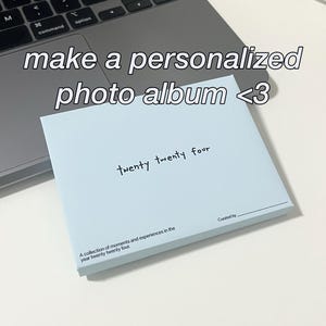 Personalized Mini Photo Album for 2024 *Digital Download* | Papercraft for Pocket Sized Photo Holder in Multiple Colors