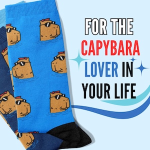 Cute Capybara Socks – Fun Cartoon Animal Socks for Men & Women | Quirky Gift for Capybara Lovers
