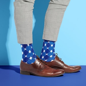 white christmas dresses Men's Purple Stripe Dress Socks with Merino Wool Over The Calf and Crafted in The USA
