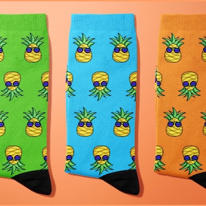 PINEAPPLE Socks from Styling Socks, colorful socks, fruit socks, cool pineapple socks, men&#39;s socks, women&#39;s socks, gift socks, crazy socks