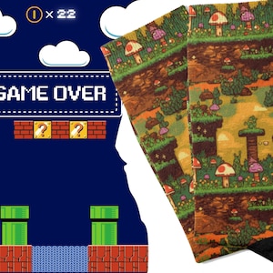 Super Mario 8-bit Socks | Detailed Retro Gaming Socks | Video Game Socks