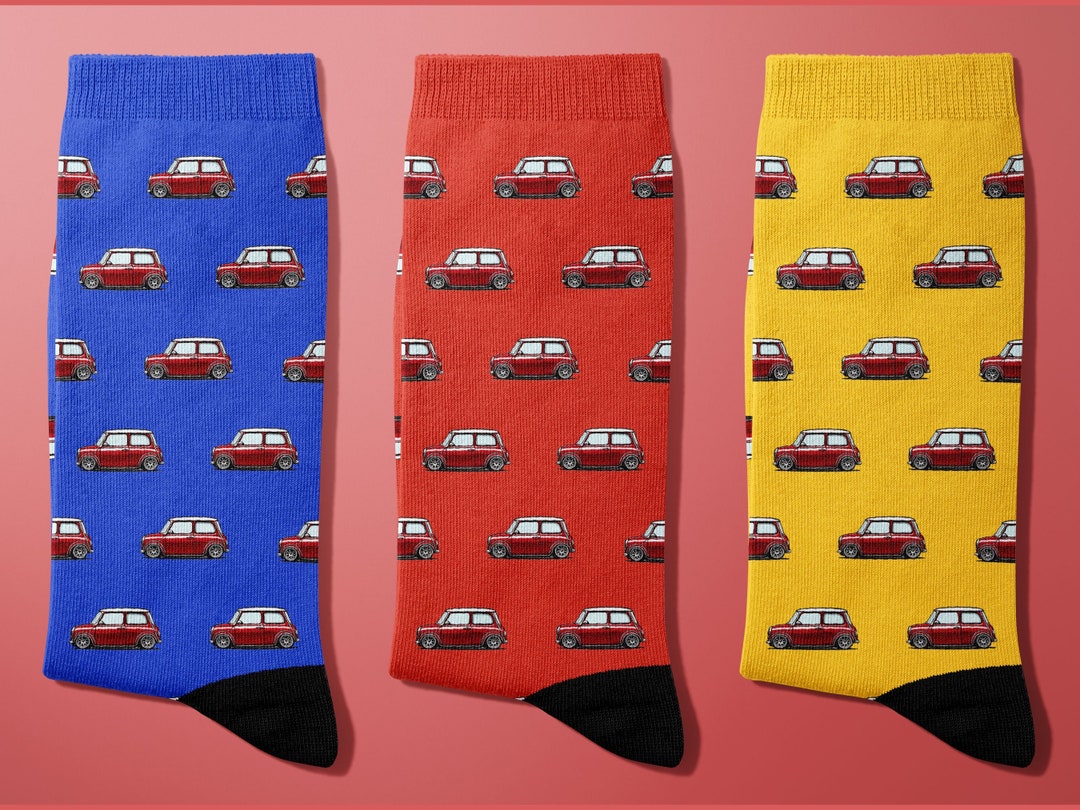 Colorful Mini Convertible Car Socks From Styling Socks Car Etsy